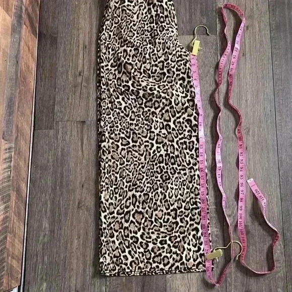 MICHAEL KORS Cheetah Flutter Sleeve Wide Leg Jumpsuit Small offices iren Mobwife - Picture 13 of 16